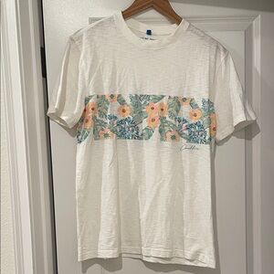Chubbies White Tee with Floral Print small